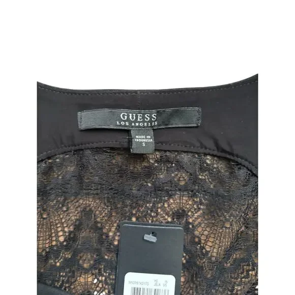 NWT Guess Sleeveless Sheer Lace Back Festival Coachella Whimsigoth Black Fairy S - Picture 3 of 5